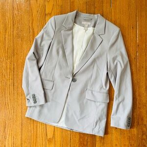 Gray Blazer with Button Detail